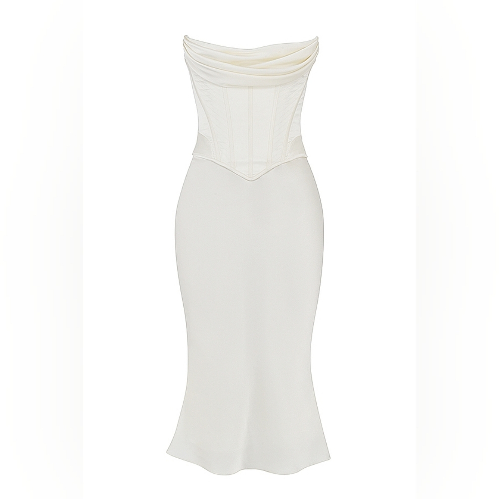 House of CB Cream Midi Dress - Picture 7 of 15
